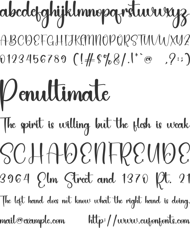 Bundles font preview