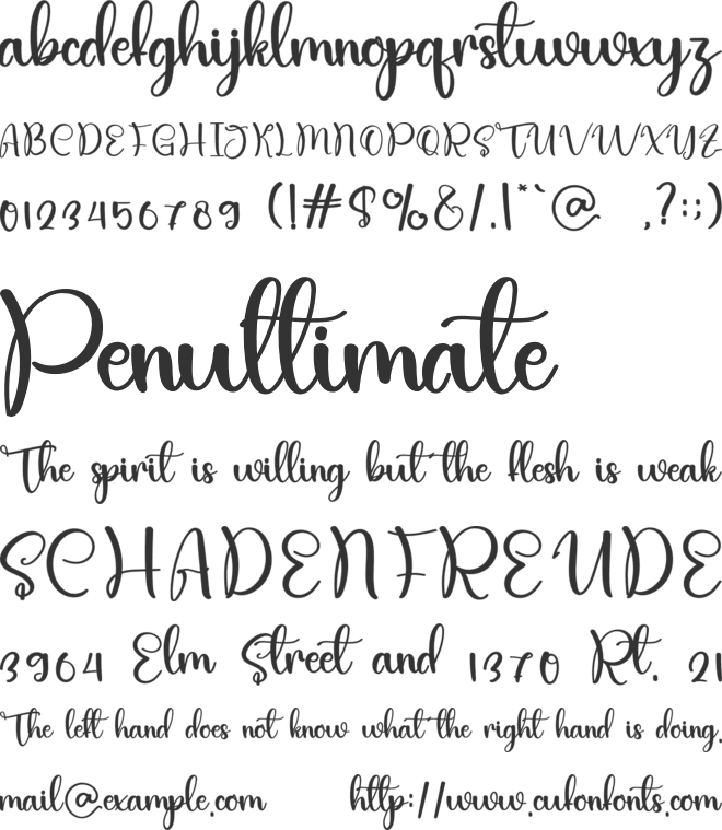 Smile Together font preview