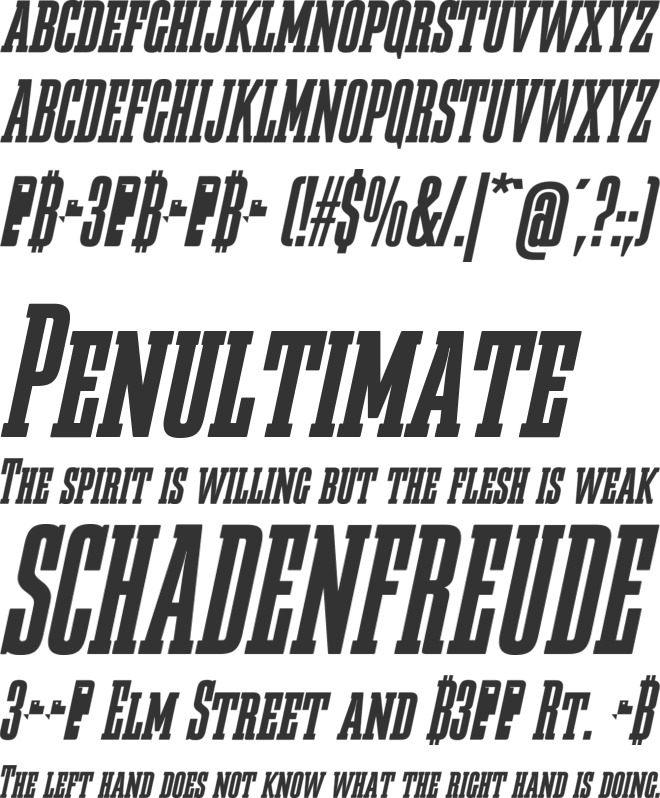 Bigplace Caps font preview