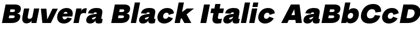 Buvera Black Italic font
