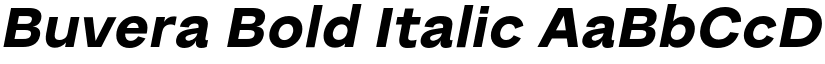 Buvera Bold Italic font
