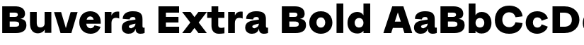 Buvera Extra Bold font