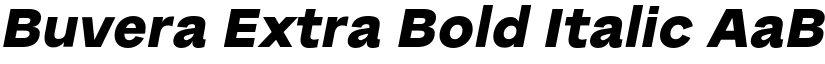 Buvera Extra Bold Italic font