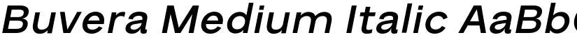 Buvera Medium Italic font