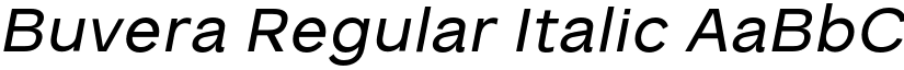 Buvera Regular Italic font