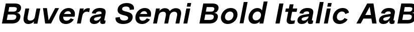 Buvera Semi Bold Italic font
