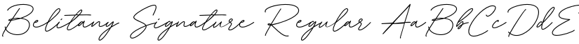 Belitany Signature Regular font