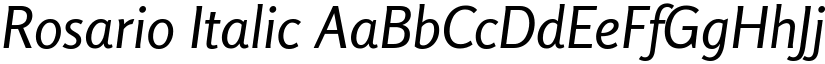 Rosario Italic font