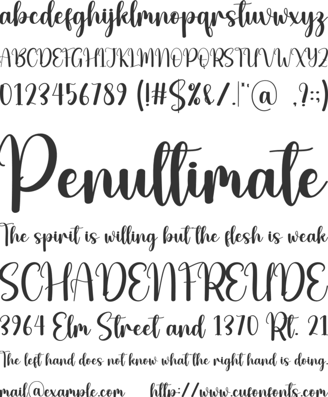 Undergo font preview