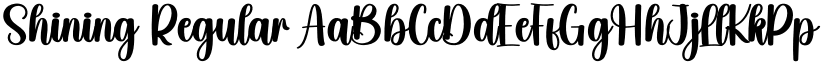 Shining Regular font