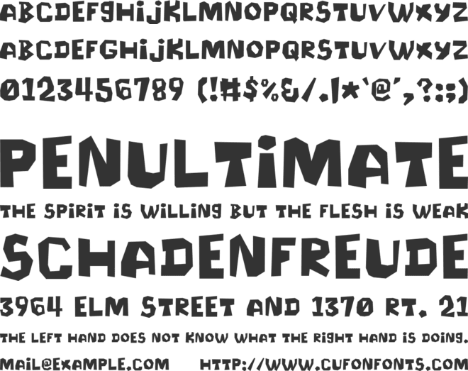 Jello Stone font preview