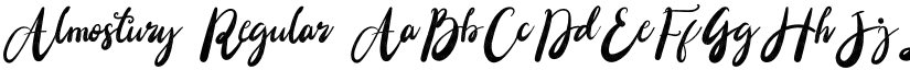 Almostury Regular font
