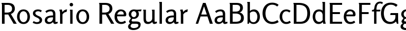 Rosario Regular font