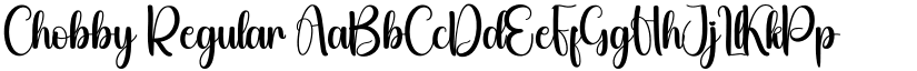 Chobby Regular font