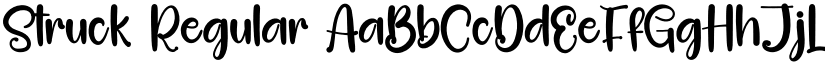 Struck Regular font