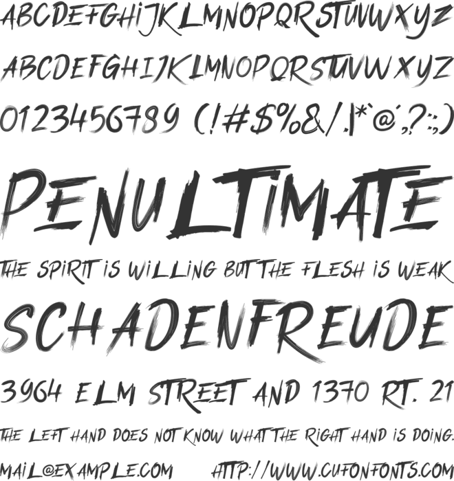 the genz font preview