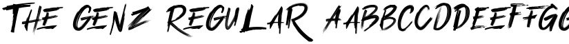 the genz Regular font