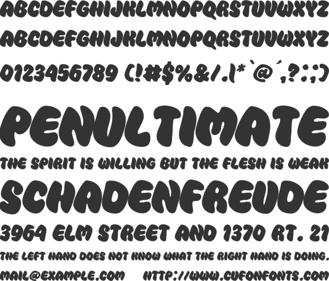 Super Pancake font preview