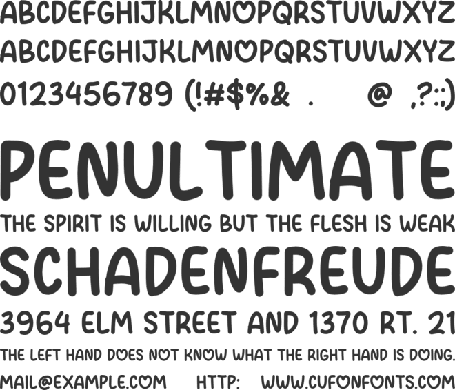 Love House font preview