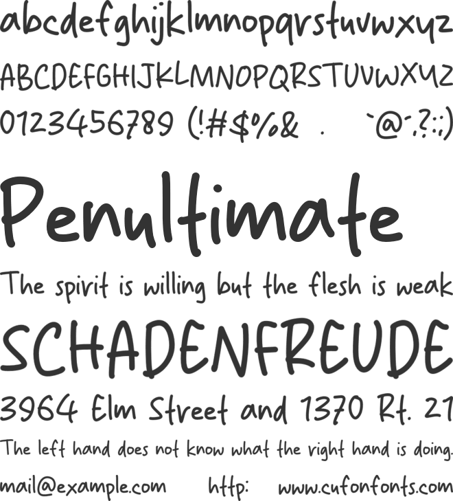 Roudway font preview