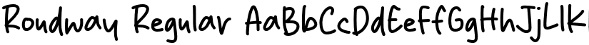 Roudway Regular font