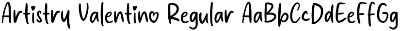 Artistry Valentino Regular font