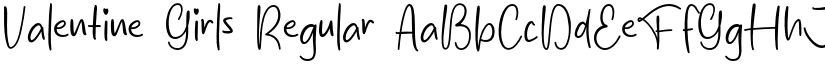 Valentine Girls Regular font
