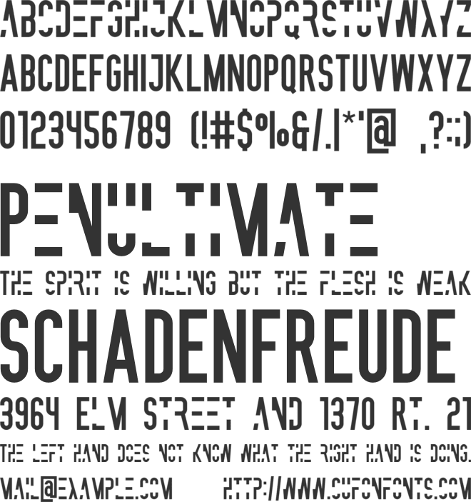 Sabang Island font preview