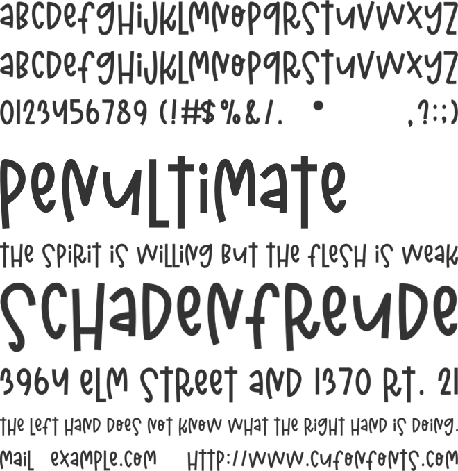 Move Only Display font preview