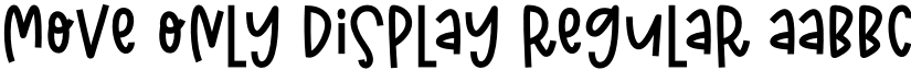 Move Only Display Regular font