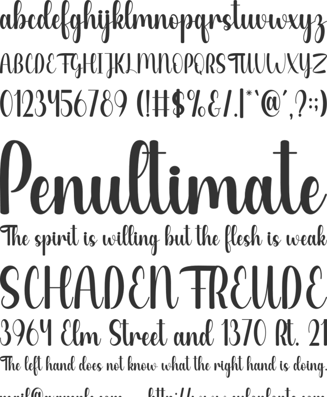 Chely font preview