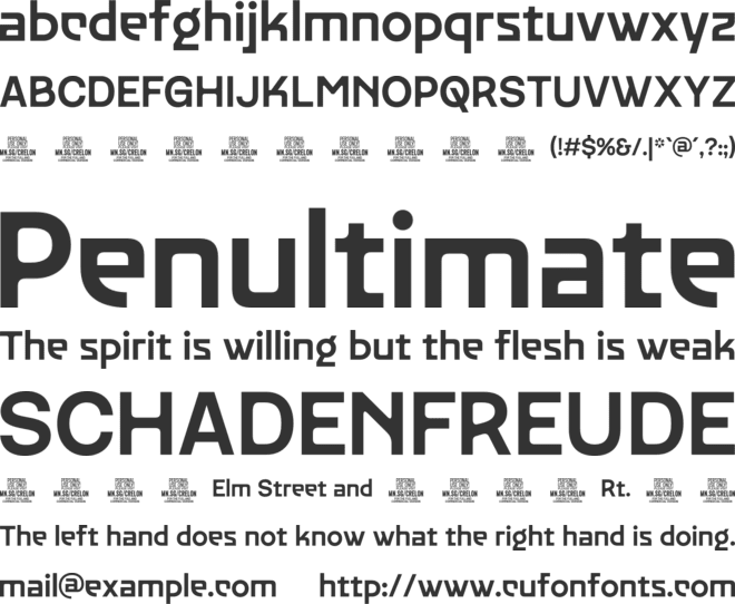 Crelon Sans PERSONAL USE font preview