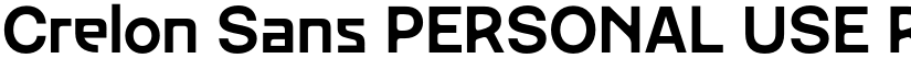 Crelon Sans PERSONAL USE Regular font