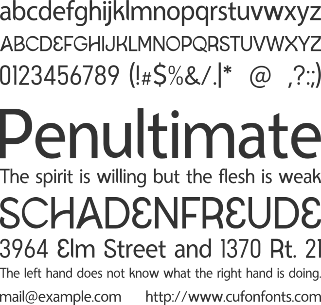 Bienvenido font preview