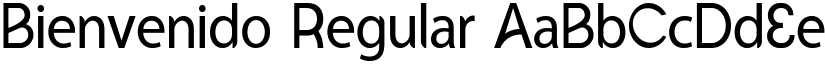 Bienvenido Regular font