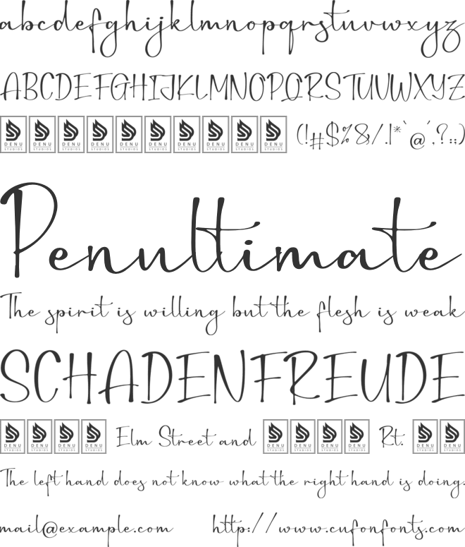 Dirgestan font preview