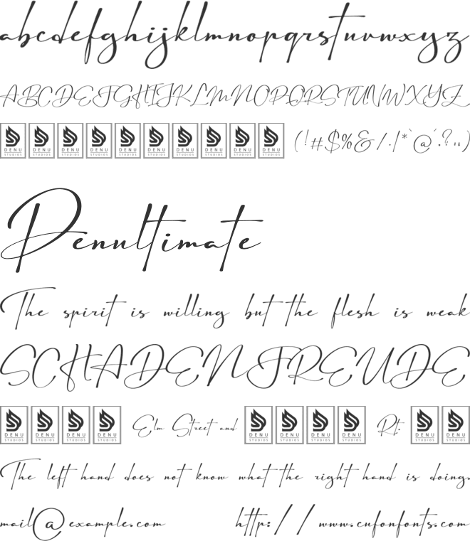 Astelafisa font preview