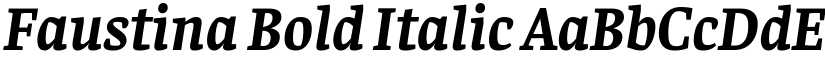 Faustina Bold Italic font