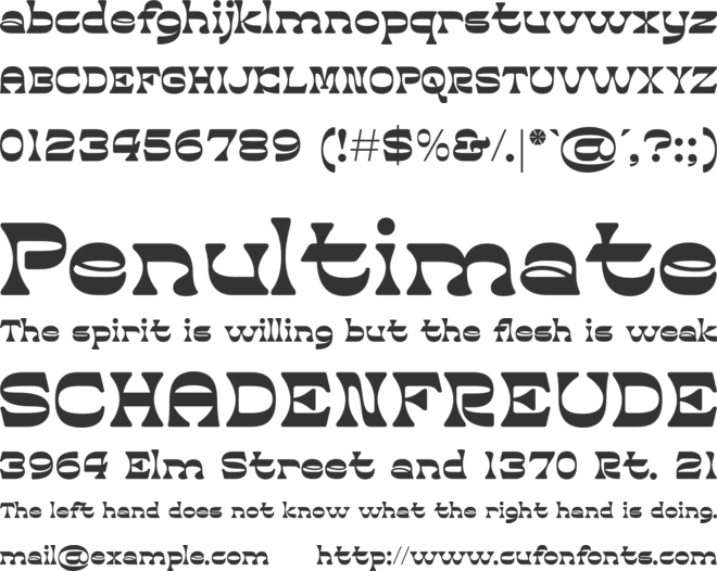Namely font preview