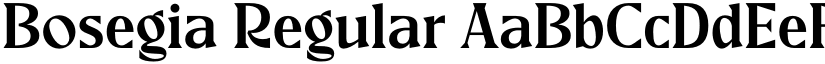 Bosegia Regular font
