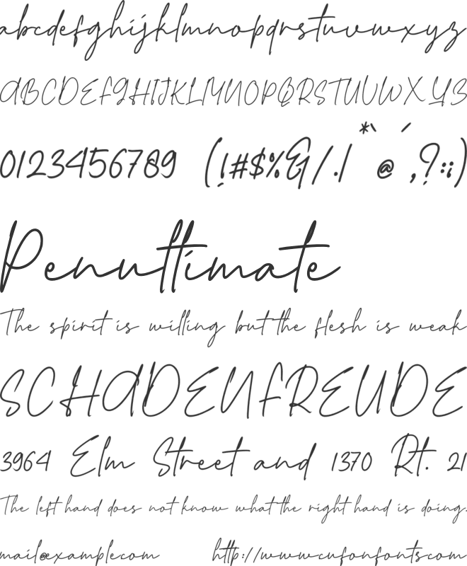 Yaitert font preview