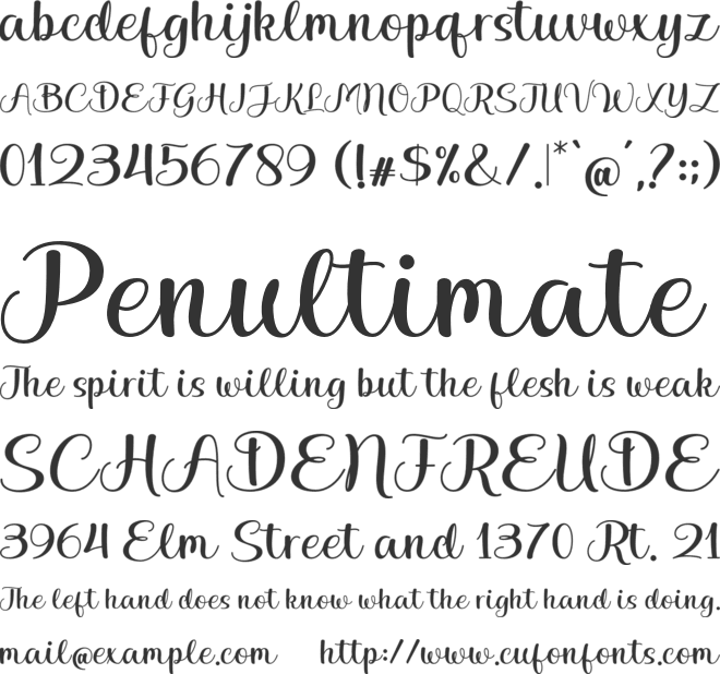 Wigella font preview