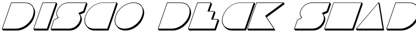 Disco Deck Shadow Italic font