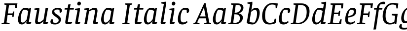 Faustina Italic font