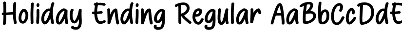 Holiday Ending Regular font