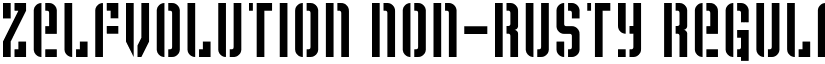 Zelfvolution Non-Rusty Regular font