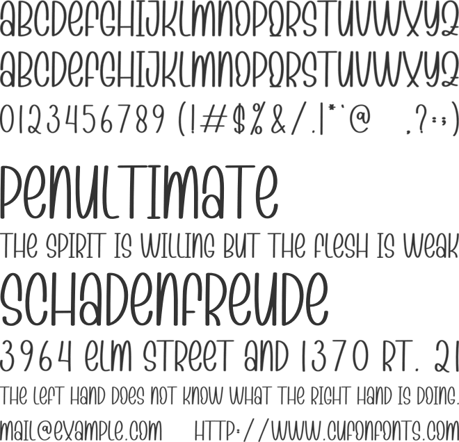 Summer Happiness font preview