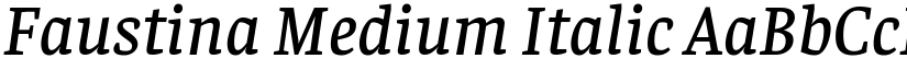 Faustina Medium Italic font
