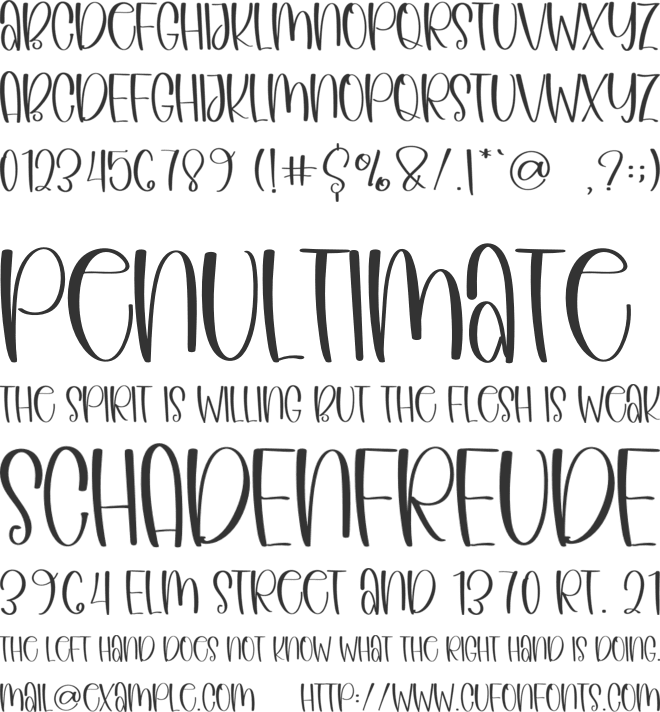 Lucky  Baby font preview