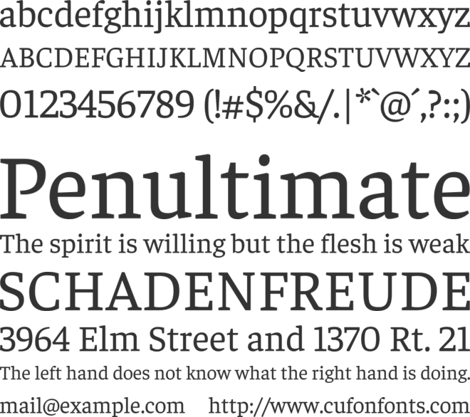 Faustina font preview